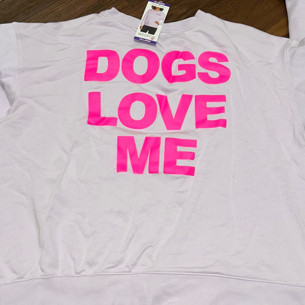 Wildfox Dogs Love Me Paw Print Double-sided Sweatshirt NWT - Picture 5 of 8